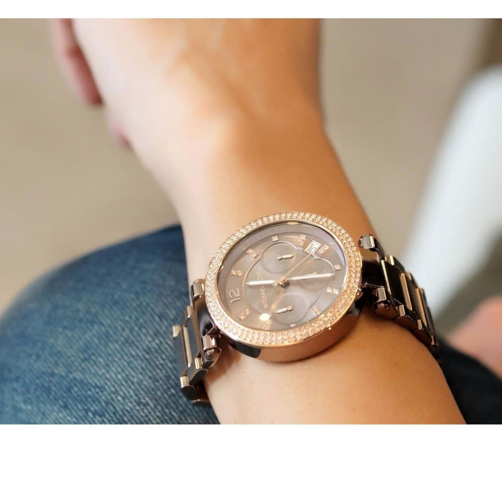 Michael Kors Parker Analog Quartz Brown Dial Brown Steel Strap Watch For Women - MK6378 Buy Now By Michael Kors