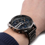 Diesel Big Daddy 2.0 Chronograph Blue Dial Grey Steel Strap Watch For Men - DZ7331 Buy Now By Diesel