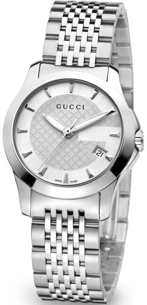 Gucci G Timeless Silver Dial Silver Steel Strap Watch For Women - YA126501 Buy Now By Gucci