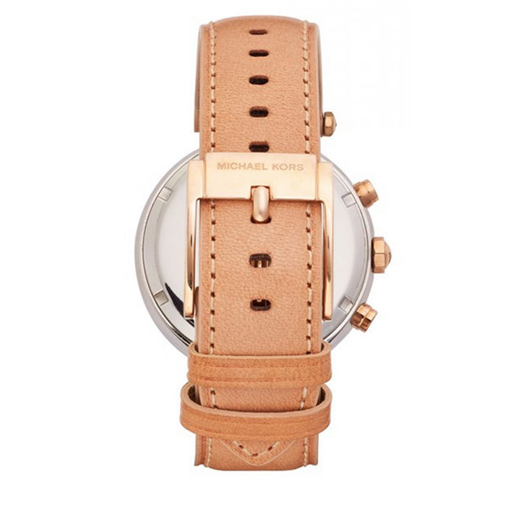 Michael Kors Parker Chronograph White Dial Tan Leather Strap Watch for Women - MK5633 Buy Now By Michael Kors