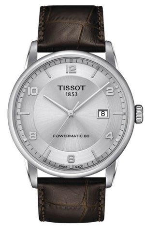 Tissot Luxury Powermatic 80 Silver Dial Brown Leather Strap Watch For Men - T086.407.16.037.00 Buy Now By Tissot