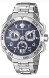 Versace Dylos Chronograph Blue Dial Silver Steel Strap Watch for Men - VQC090016 Buy Now By Versace