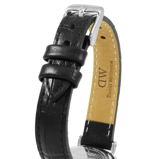 Daniel Wellington Classic Petite Reading White Dial Black Leather Strap Watch For Women - DW00100241 Buy Now By Daniel Wellington