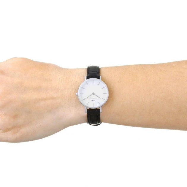 Daniel Wellington Classic Petite Reading White Dial Black Leather Strap Watch For Women - DW00100241 Buy Now By Daniel Wellington