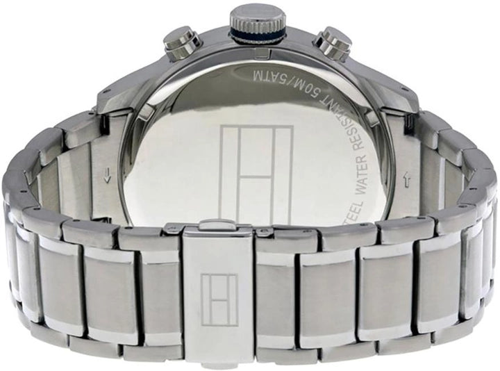 Tommy Hilfiger Trent Chronograph Blue Dial Silver Steel Strap Watch for Men - 1791053 Buy Now By Tommy Hilfiger