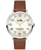 Coach Slim Easton White Dial Brown Leather Strap Watch for Women - 14502682 Buy Now By Coach