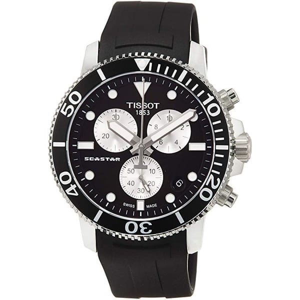Tissot Seastar 1000 Chronograph Black Dial Black Rubber Strap Watch For Men - T120.417.17.051.00 Buy Now By Tissot
