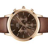 Daniel Wellington Iconic Chronograph St Mawes Brown Dial Brown Leather Strap Watch For Men - DW00100640 Buy Now By Daniel Wellington