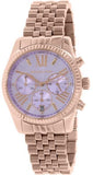 Michael Kors Lexington Purple Dial Rose Gold Steel Strap Watch For Women - MK6207 Buy Now By Michael Kors