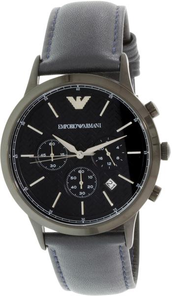 Emporio Armani Renato Chronograph Quartz Blue Dial Blue Leather Strap Watch For Men - AR2481 Buy Now By Emporio Armani