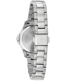 Bulova Crystal Collection Blue Mother of Pearl Dial Silver Steel Strap Watch for Women - 96L238 Buy Now By Bulova
