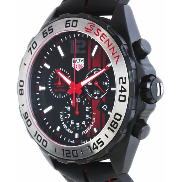 Tag Heuer Formula 1 Ayrton Senna Limited Edition Black Dial Two Tone Rubber Strap Watch for Men - CAZ1019.FT8027 Buy Now By Tag Heuer