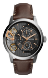 Fossil Townsman Automatic Black Dial Brown Leather Strap Watch for Men - ME1163 Buy Now By Fossil