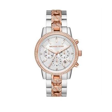 Michael Kors Ritz Chronograph Silver Dial Two Tone Steel Strap Watch For Women - MK6938 Buy Now By Michael Kors
