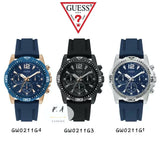 Guess Commander Blue Dial Blue Rubber Strap Watch for Men - GW0211G1 Buy Now By Guess