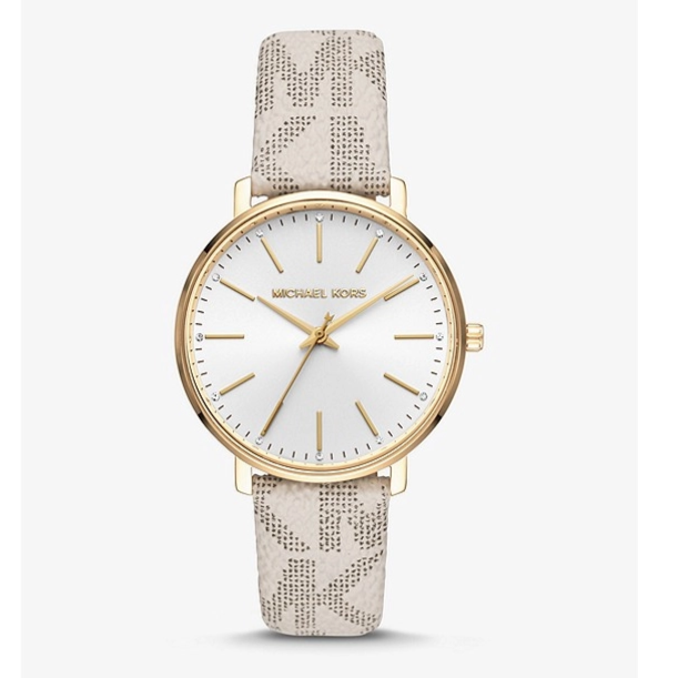 Michael Kors Pyper Quartz Silver Dial White Leather Strap Watch For Women - MK2858 Buy Now By Michael Kors