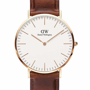 Daniel Wellington Classic St Mawes White Dial Brown Leather Strap Watch For Men - DW00100006 Buy Now By Daniel Wellington