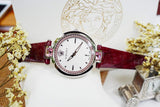 Versace Olympo Crystal Gleam White Dial Purple Leather Strap Watch for Women - VAN010016 Buy Now By Versace