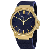 Salvatore Ferragamo Sapphire Blue Dial Blue Rubber Strap Watch for Men - SFHP00220 Buy Now By Salvatore Ferragamo