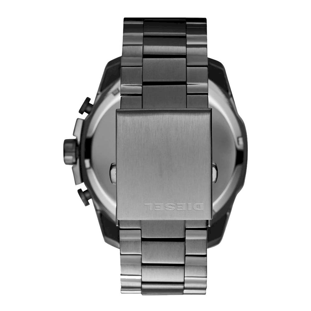 Diesel Mega Chief Chronograph Black Dial Black Steel Strap Watch For Men - DZ4355 Buy Now By Diesel