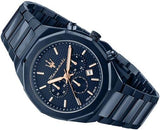 Maserati Stile Chronograph Blue Dial Blue Steel Strap Watch For Men - R8873642008 Buy Now By Maserati