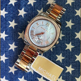 Michael Kors Bryn Quartz Blue Dial Two Tone Steel Strap Watch For Women - MK6136 Buy Now By Michael Kors