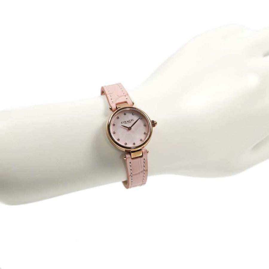 Coach Hayley Mother of Pearl Pink Dial Pink Leather Strap Watch for Women - 14503537 Buy Now By Coach