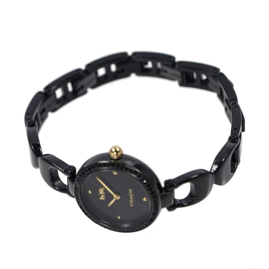 Coach Park Swarovski Crystals Black Dial Black Steel Strap Watch for Women - 14503564 Buy Now By Coach