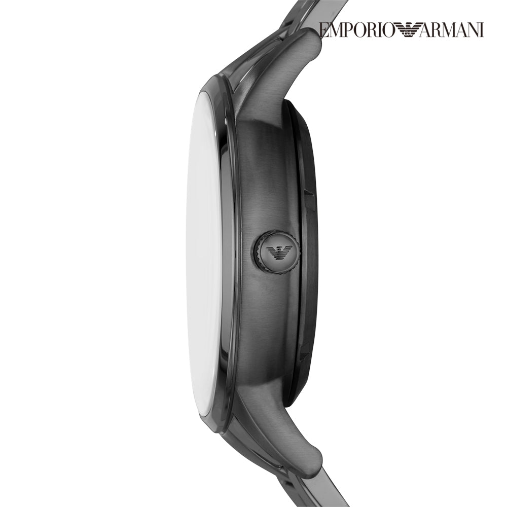 Emporio Armani Renato Automatic Blue Dial Grey Steel Strap Watch For Men - AR60056 Buy Now By Emporio Armani