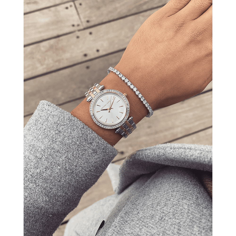 Michael Kors Darci Silver Dial Two Tone Steel Strap Watch for Women - MK3405 Buy Now By Michael Kors