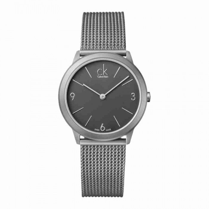 Calvin Klein Minimal Grey Dial Silver Mesh Bracelet Watch for Men - K3M52154 Buy Now By Calvin Klein