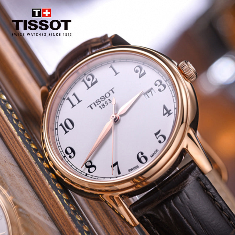 Tissot T Classic Carson Quartz White Dial Brown Leather Strap Watch for Men - T085.410.36.012.00 Buy Now By Tissot