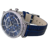 Swarovski Passage Chrono Crystal Blue Dial Blue Leather Strap Watch for Women - 5580342 Buy Now By Swarovski