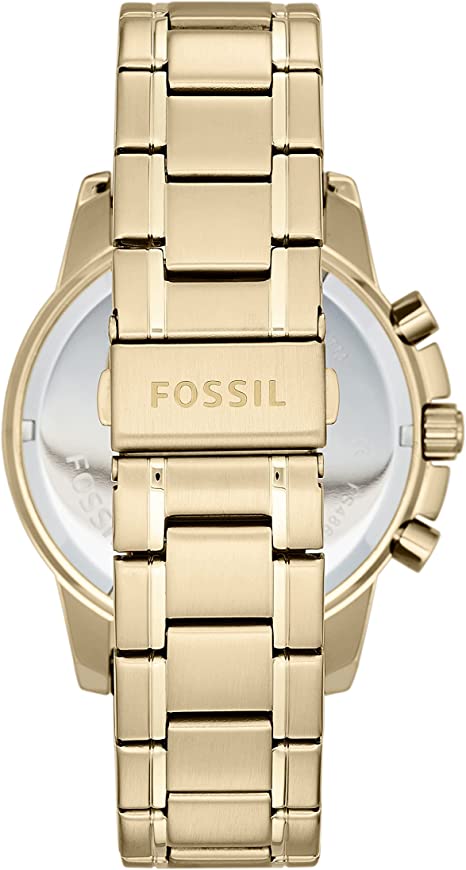 Fossil Dean Chronograph Champagne Dial Gold Steel Strap Watch for Men - FS4867 Buy Now By Fossil