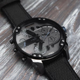 Diesel Mr Daddy 2.0 Chronograph Grey Dial Black Nylon Strap Watch For Men - DZ7420