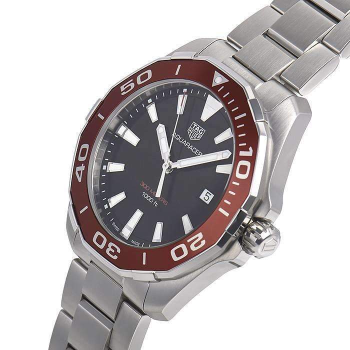 Tag Heuer Aquaracer Black Dial Silver Steel Strap Watch for Men - WAY101B.BA0746 Buy Now By Tag Heuer