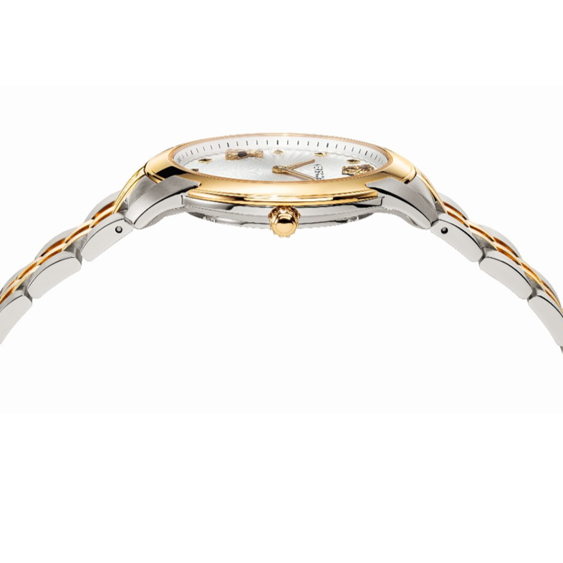 Versace Audrey Quartz White Dial Two Tone Steel Strap Watch for Women - VELR00519 Buy Now By Versace