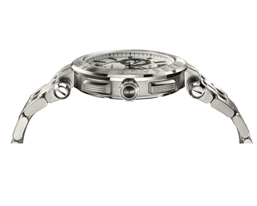 Versace Aion Chronograph White Dial Silver Steel Strap Watch for Men - VBR040017 Buy Now By Versace
