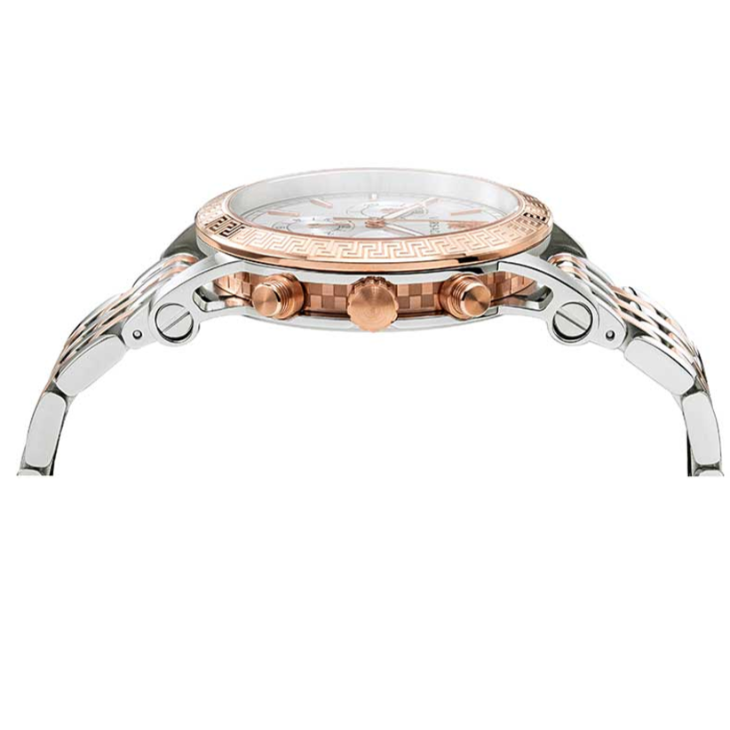 Versace Sport Tech Chronograph While Dial Two Tone Steel Strap Watch for Men - VELT00319 Buy Now By Versace