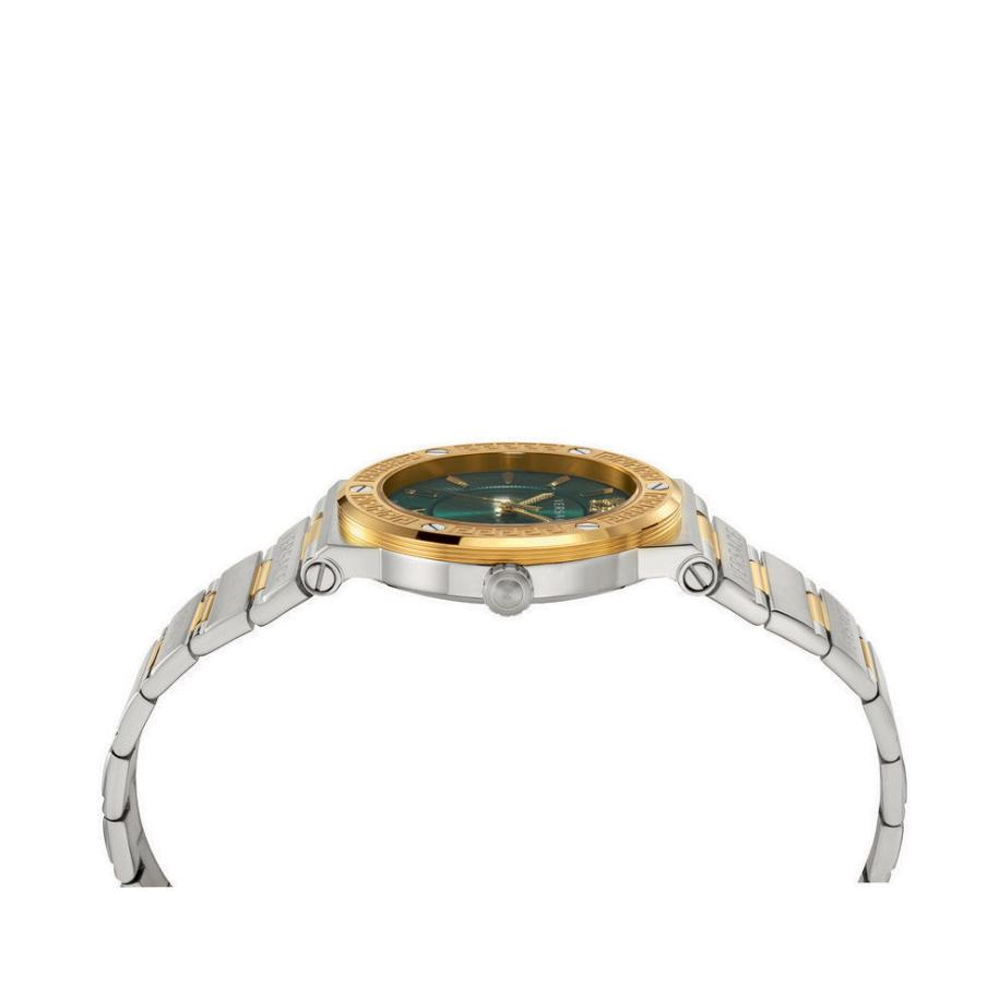 Versace Greca Green Dial Silver Steel Strap Watch for Women - VEVH00720 Buy Now By Versace