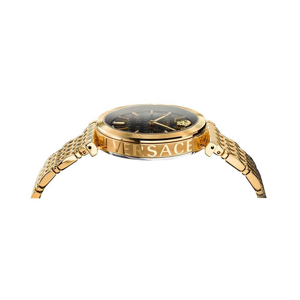 Versace V-Twist Black Dial Gold Mesh Bracelet Watch for Women - VELS00819 Buy Now By Versace
