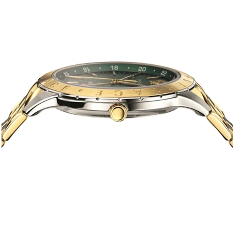 Versace Univers Quartz Green Dial Two Tone Steel Strap Watch for Men - VEBK00718 Buy Now By Versace