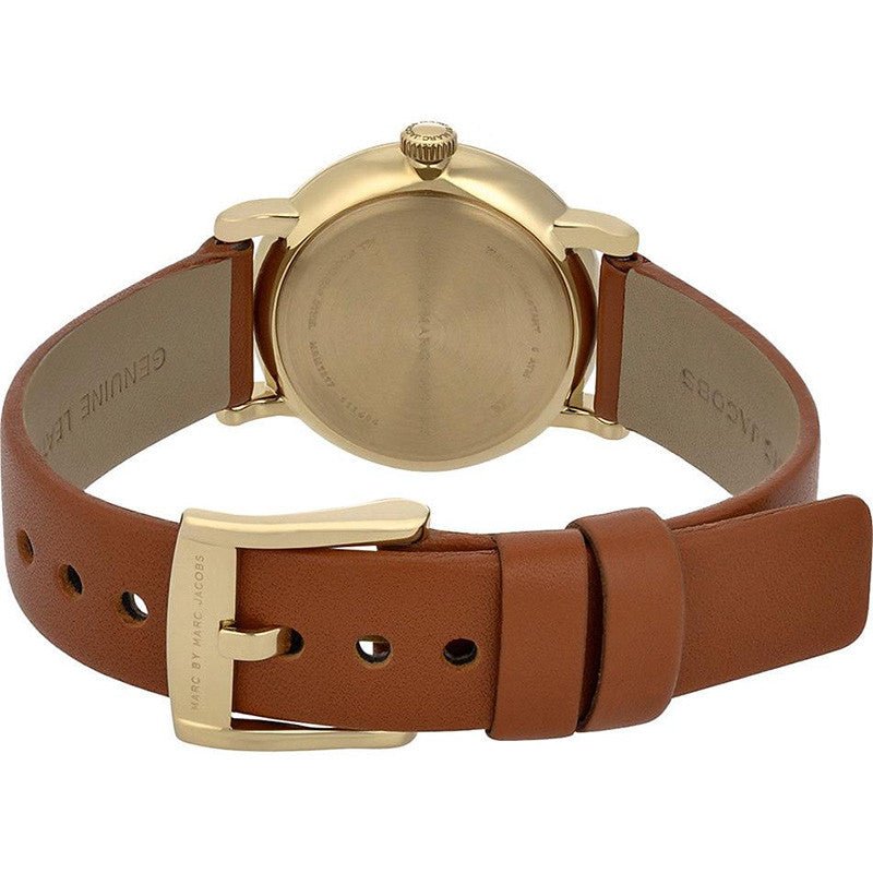 Marc Jacobs Baker White Dial Brown Leather Strap Watch for Women - MBM1317 Buy Now By Marc Jacobs