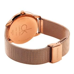 Calvin Klein Minimal Black Dial Rose Gold Mesh Bracelet Watch for Men - K3M2162Y Buy Now By Calvin Klein