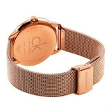 Calvin Klein Minimal Black Dial Rose Gold Mesh Bracelet Watch for Men - K3M2162Y Buy Now By Calvin Klein