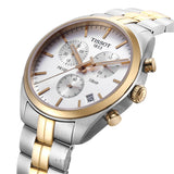 Tissot T Sport PR 100 Chronograph White Dial Two Tone Steel Strap Watch For Men - T101.417.22.031.00 Buy Now By Tissot