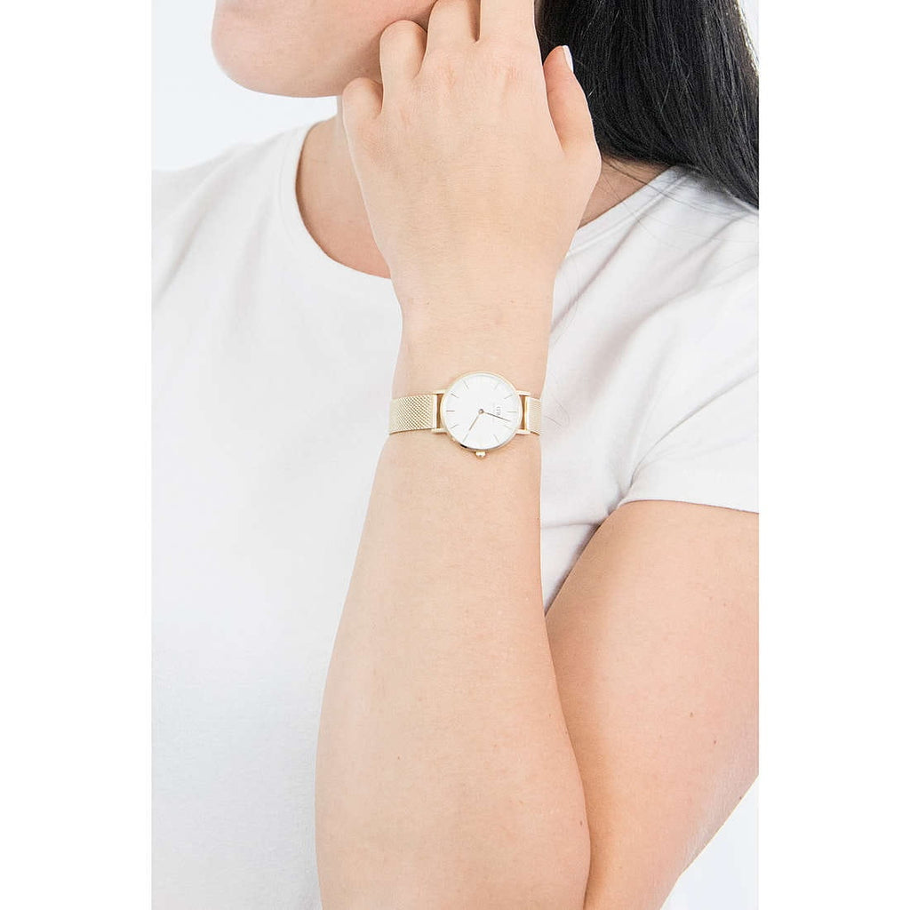 Daniel Wellington Classic Petite Evergold White Dial Gold Mesh Bracelet Watch For Women - DW00100350 Buy Now By Daniel Wellington