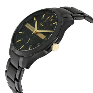 Armani Exchange Hampton Chronograph Black Dial Black Steel Strap Watch For Men - AX2121 Buy Now By Armani Exchange