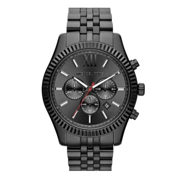 Michael Kors Lexington Chronograph Black Dial Black Steel Strap Watch for Men - MK8320 Buy Now By Michael Kors