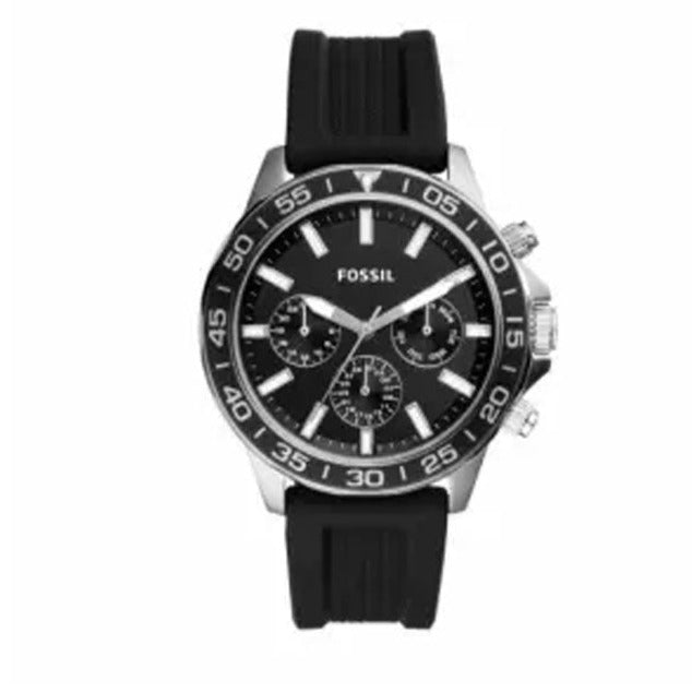 Fossil Bannon Multifunction Black Dial Black Silicone Strap Watch for Men - BQ2494 Buy Now By Fossil